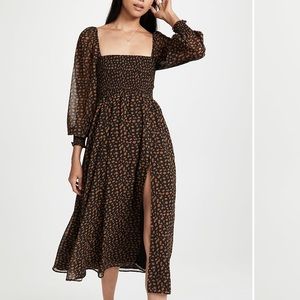 O.pt. Brown and Black Polka Dot Dress - Shopbop